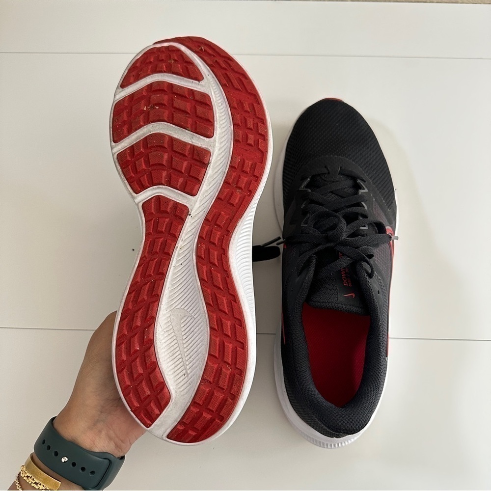 Nike Men's Downshifter 11 Black/Red-White Style CW3411-005 Shoes sz 9.5 - Picture 11 of 14